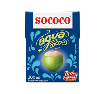 ÁGUA DE COCO PEQUENA SOCOCO 200 ML (CX 24 UN)