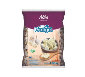 ALHO INTEIRO DESCASCADO CONGELADO PRATIGEL 1,02 KG (CX 10 PCT)