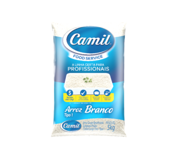 ARROZ BRANCO TIPO 1 FOOD SERVICE CAMIL 5 KG (FDO 6 PCT)