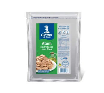 ATUM PEDAÇOS EM ÓLEO POUCH GOMES DA COSTA 500 G (CX 12 PCT)