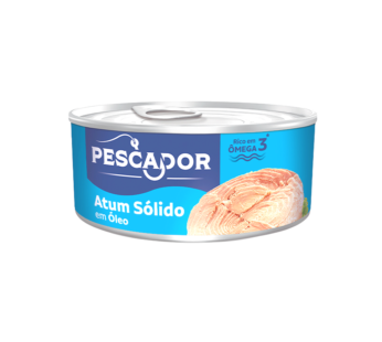 ATUM PEQUENO SÓLIDO EM ÓLEO PESCADOR 140 G (CX 24 LT)