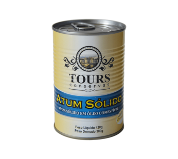 ATUM SÓLIDO EM ÓLEO TOURS 420 G (CX 24 LT)