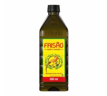 AZEITE COMPOSTO 5% OLIVA E 95% SOJA FAISÃO 500 ML (CX 15 FR)