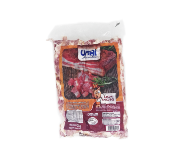 BACON EM CUBOS BARRIGA UNAÍ 2 KG (CX 5 PCT)
