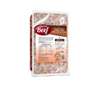 BACON EM CUBOS PALETA E PAPADA MISTER BEEF 1 KG (CX 18 PCT)