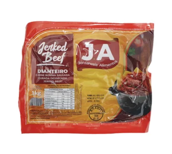 CARNE SECA BOVINA PEQUENA DIANTEIRO JORDANÉSIA 1 KG (CX 10 PCT)