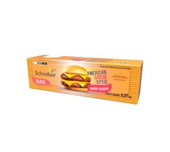 CHEDDAR FATIADO PROCESSADO 184 FATIAS SCHREIBER 2,27 KG (CX 8 PCT)