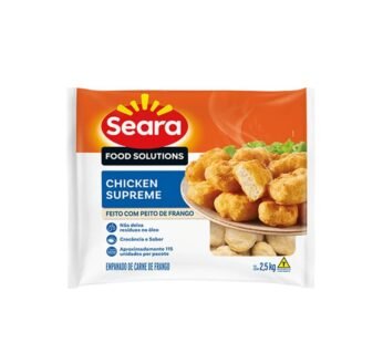 CHICKEN DE FRANGO EMPANADO CONGELADO SUPREME SEARA 2,5 KG (CX 2 PCT)
