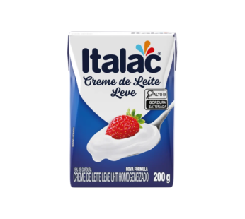 CREME DE LEITE UHT PEQUENO LEVE 15% DE GORDURA ITALAC 200 G (CX 24 UN)