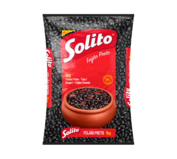 FEIJÃO PRETO TIPO 1 SOLITO 1 KG (FDO 10 PCT)