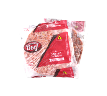 HAMBÚRGUER DE CARNE BOVINA SABOR PICANHA MISTER BEEF 120 G (CX 20 UN)