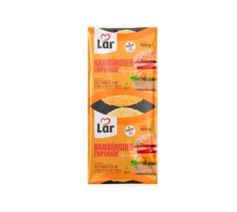 HAMBÚRGUER DE CARNE DE FRANGO EMPANADO LAR 100 G (CX 30 UN)