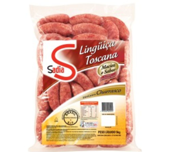 LINGUIÇA TOSCANA CONGELADA SADIA 5 KG (CX 3 PCT)