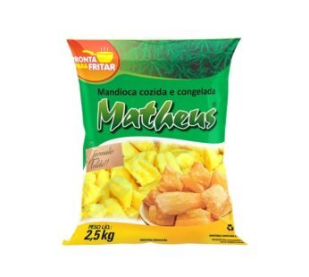 MANDIOCA TOLETE CONGELADA E COZIDA MATHEUS 2,5 KG (CX 4 PCT)