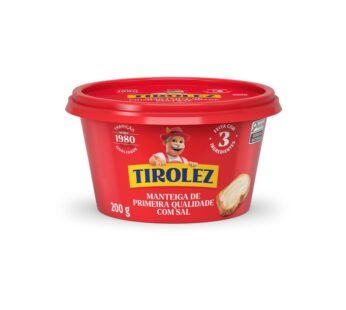 MANTEIGA PEQUENA COM SAL TIROLEZ 200 G (CX 12 UN)