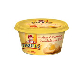 MANTEIGA PEQUENA SEM SAL TIROLEZ 200 G (CX 12 UN)