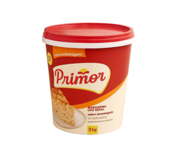 MARGARINA PEQUENA COM SAL 60% PRIMOR 3 KG (CX 6 BD)