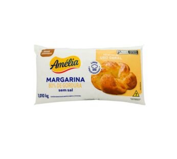 MARGARINA SEM SAL 80% AMÉLIA 1,010 KG (CX 12 UN)