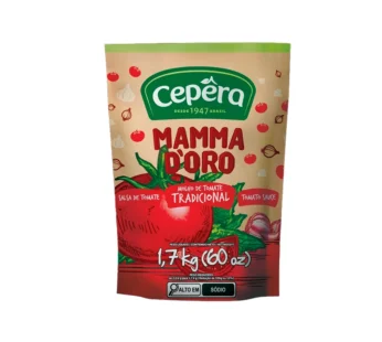 MOLHO DE TOMATE TRADICIONAL MAMMA D ORO CEPÊRA 1,7 KG (CX 6 BAG)