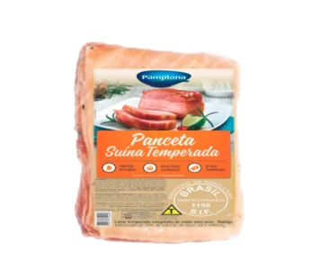 PANCETA SUÍNA CONGELADA TEMPERADA PAMPLONA 1 KG (CX 11 KG)