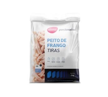 PEITO DE FRANGO CONGELADO EM TIRAS ALFAMA 2 KG (CX 3 PCT)