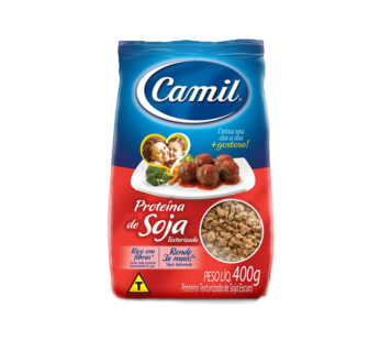 PROTEÍNA TEXTURIZADA DE SOJA ESCURA CARNE CAMIL 400 G (FDO 20 PCT)