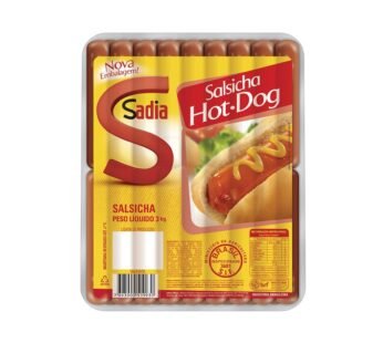 SALSICHA CONGELADA HOT DOG SADIA 3 KG (CX 4 PCT)