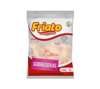 SOBRECOXAS DE FRANGO CONGELADAS COM OSSO FRIATO 1,5 KG (CX 13 PCT)
