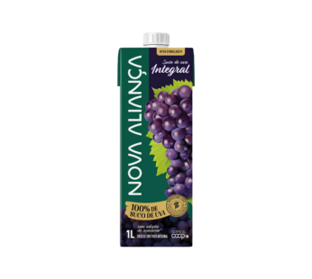 SUCO DE UVA TINTO INTEGRAL TETRA PACK NOVA ALIANÇA 1 L (CX 12 UN)