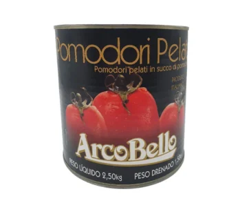 TOMATE PELADO INTEIRO ARCO BELLO 2,5 KG (CX 6 LT)
