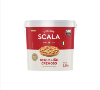 Requeijão Scala Sem Amido 3,6 Kg (Cx 2 Bd)