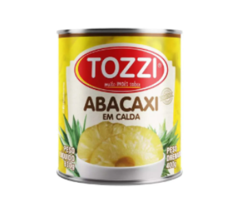 Abacaxi Em Calda Rodelas Tozzi 400 G (Cx 12 Lt)