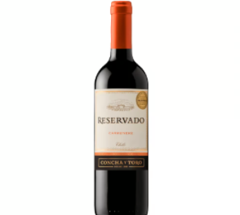 Vinho Chileno Tinto Meio Seco Carmenére Reservado Concha Y Toro 750 Ml (Cx 12 Un)