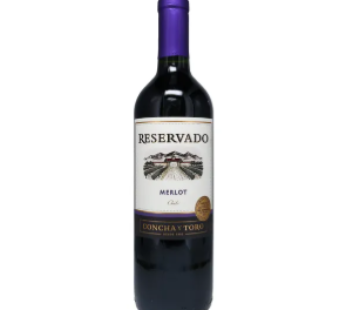 Vinho Chileno Tinto Meio Seco Merlot Reservado Concha Y Toro 750 Ml (Cx 12 Un)